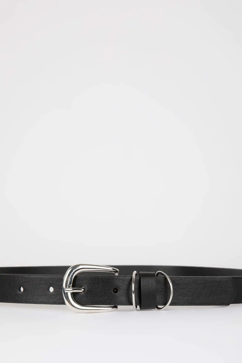 Exquisite Elegant Black Leather Ladies' Belt