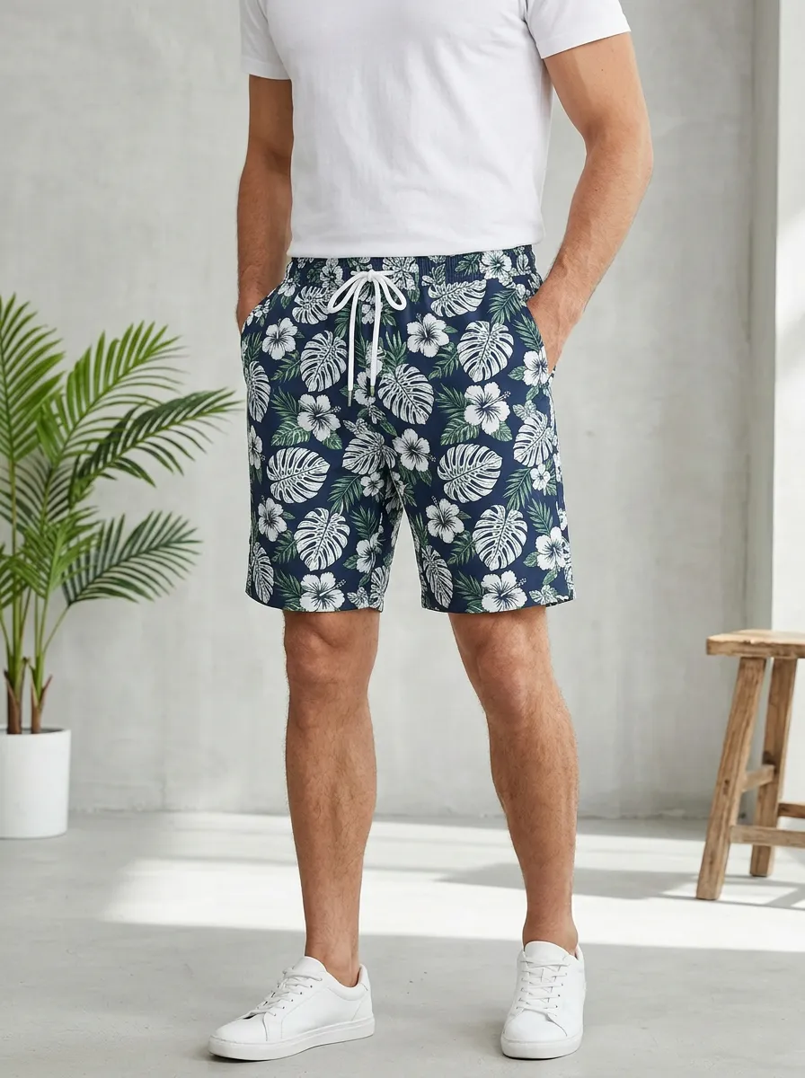 Casual Statement Graphic Print Floral Print Check Print Men's Printed Everyday Pants