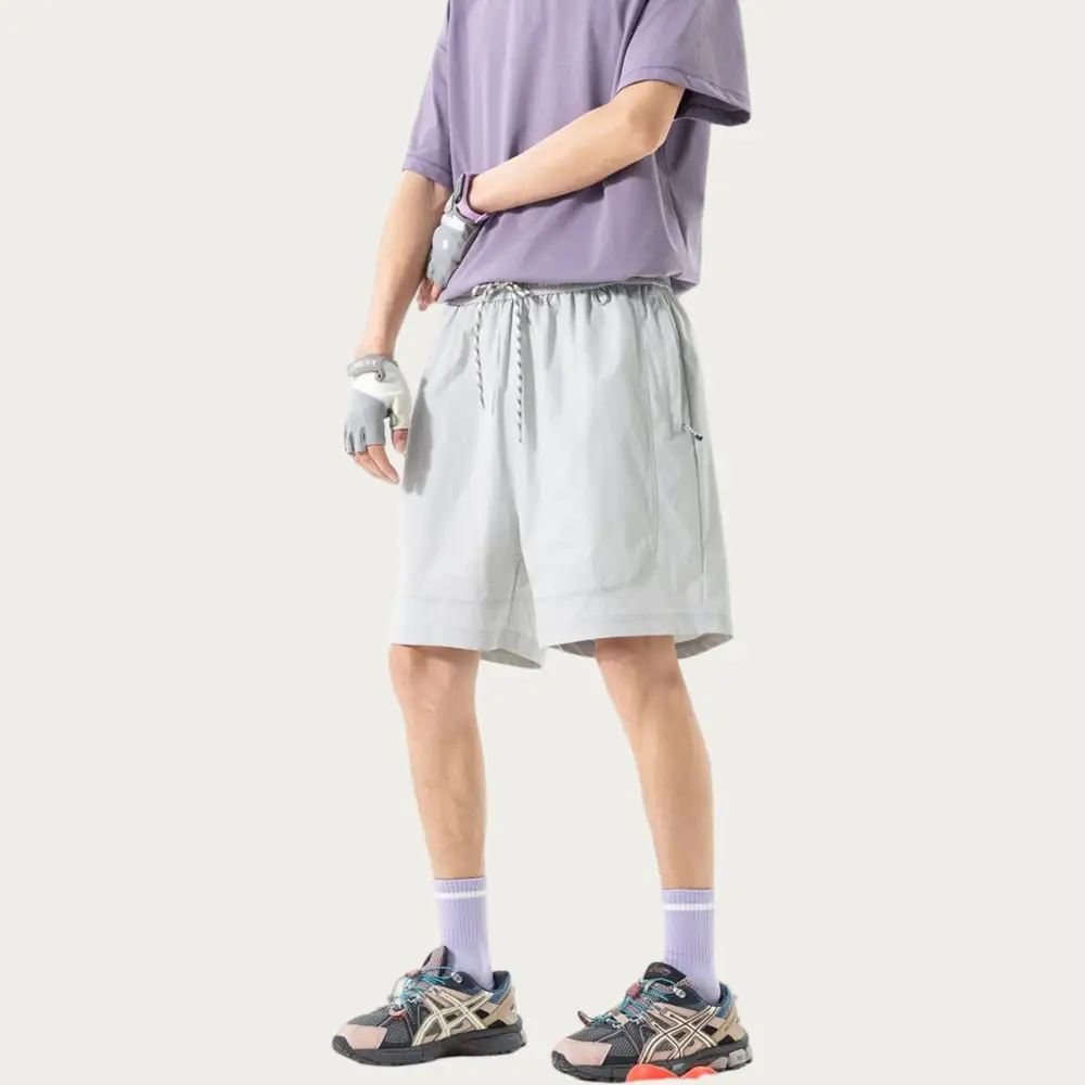 Drawstring Pocketed Lightweight Men's Athletic Shorts