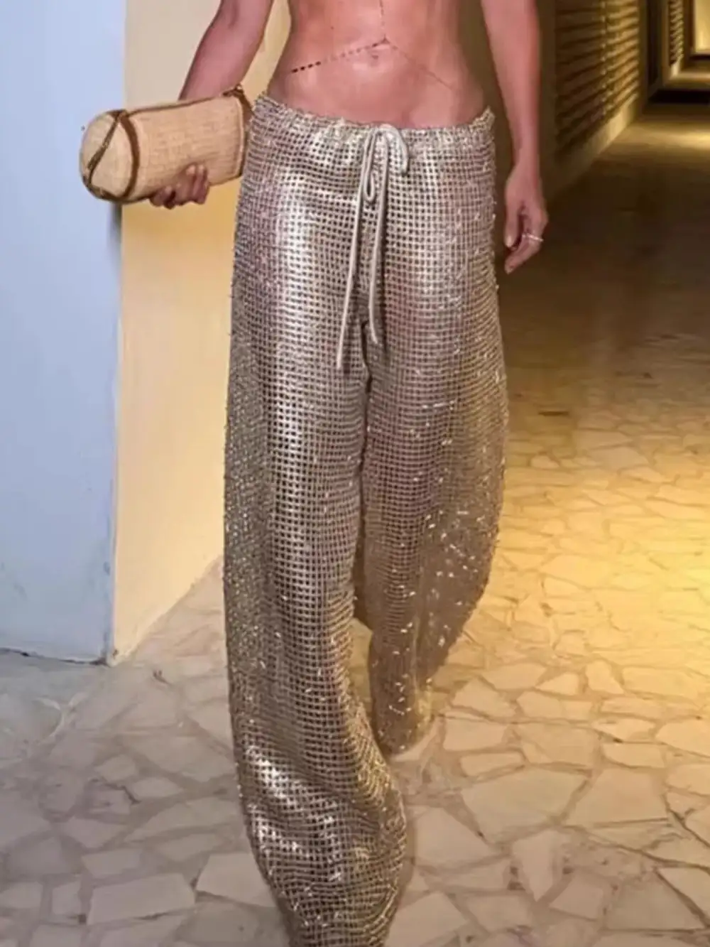 Breezy Drawstring Wide Leg Pants