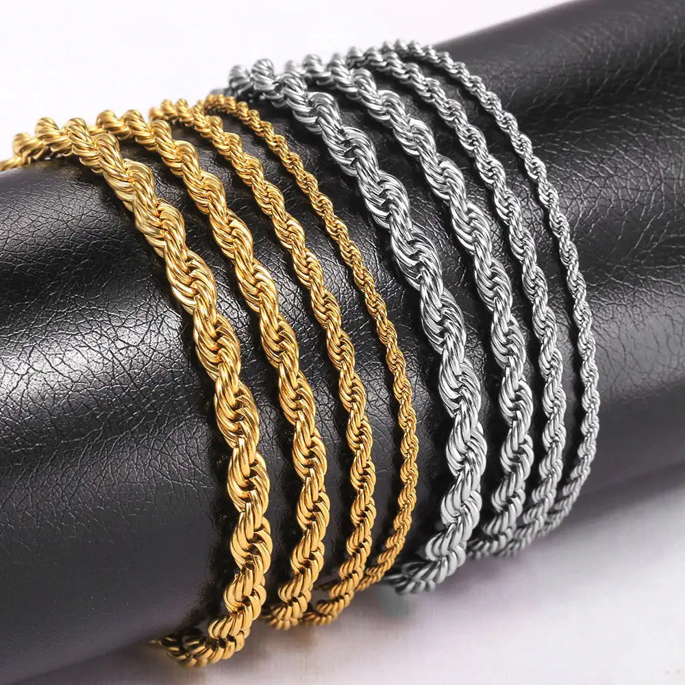 Steel Spiral Chain Bracelet