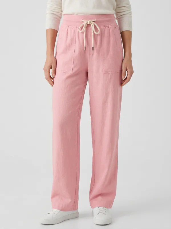 Women's Classic Relaxed Casual Adjustable Drawstring Waist Pants