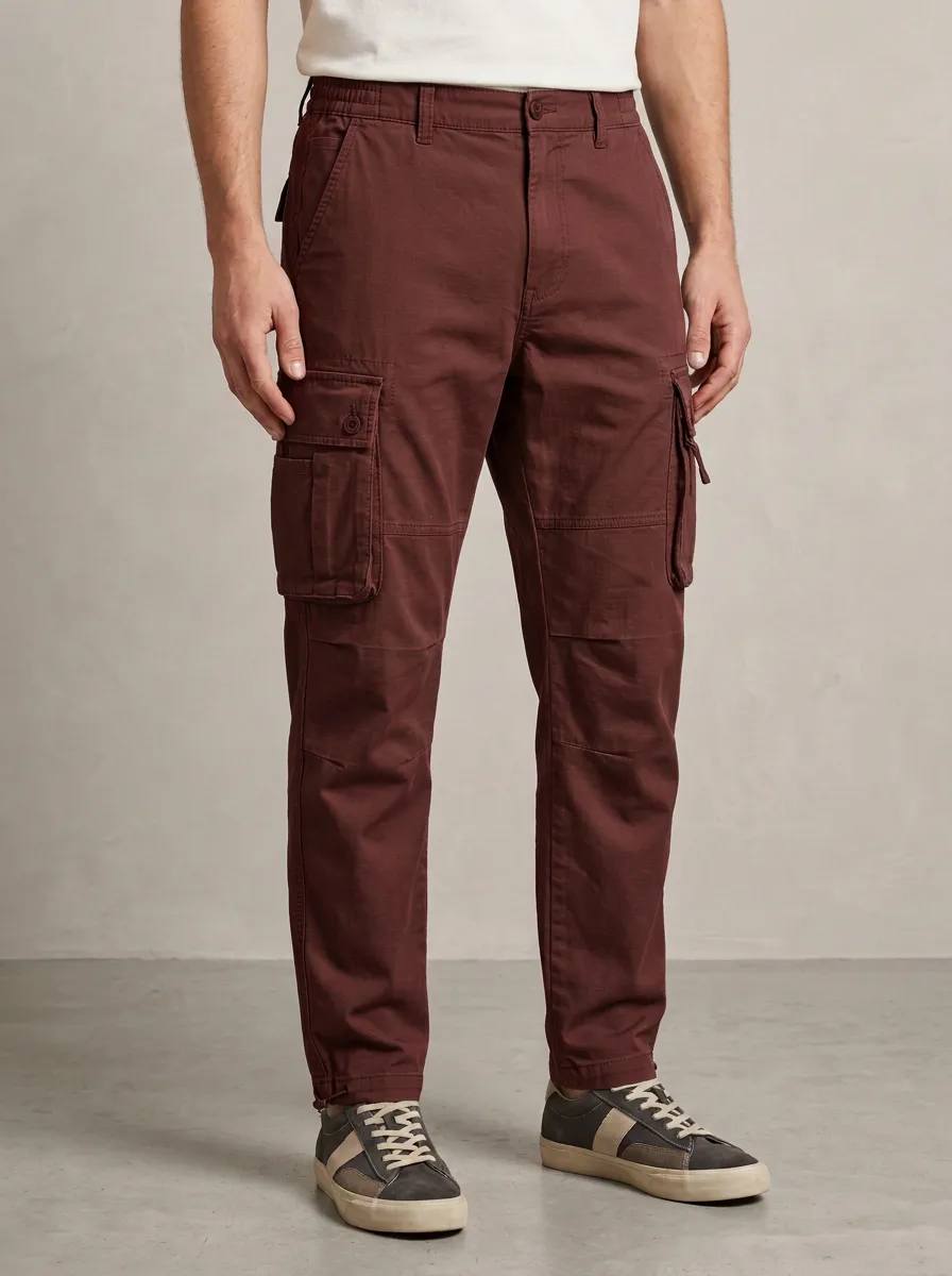 Men's Olive Green Multi-Pocket Tactical Cargo Pants