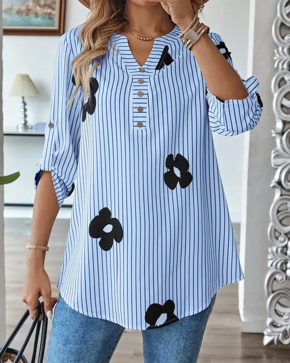 10PACK- Striped Casual Shirt