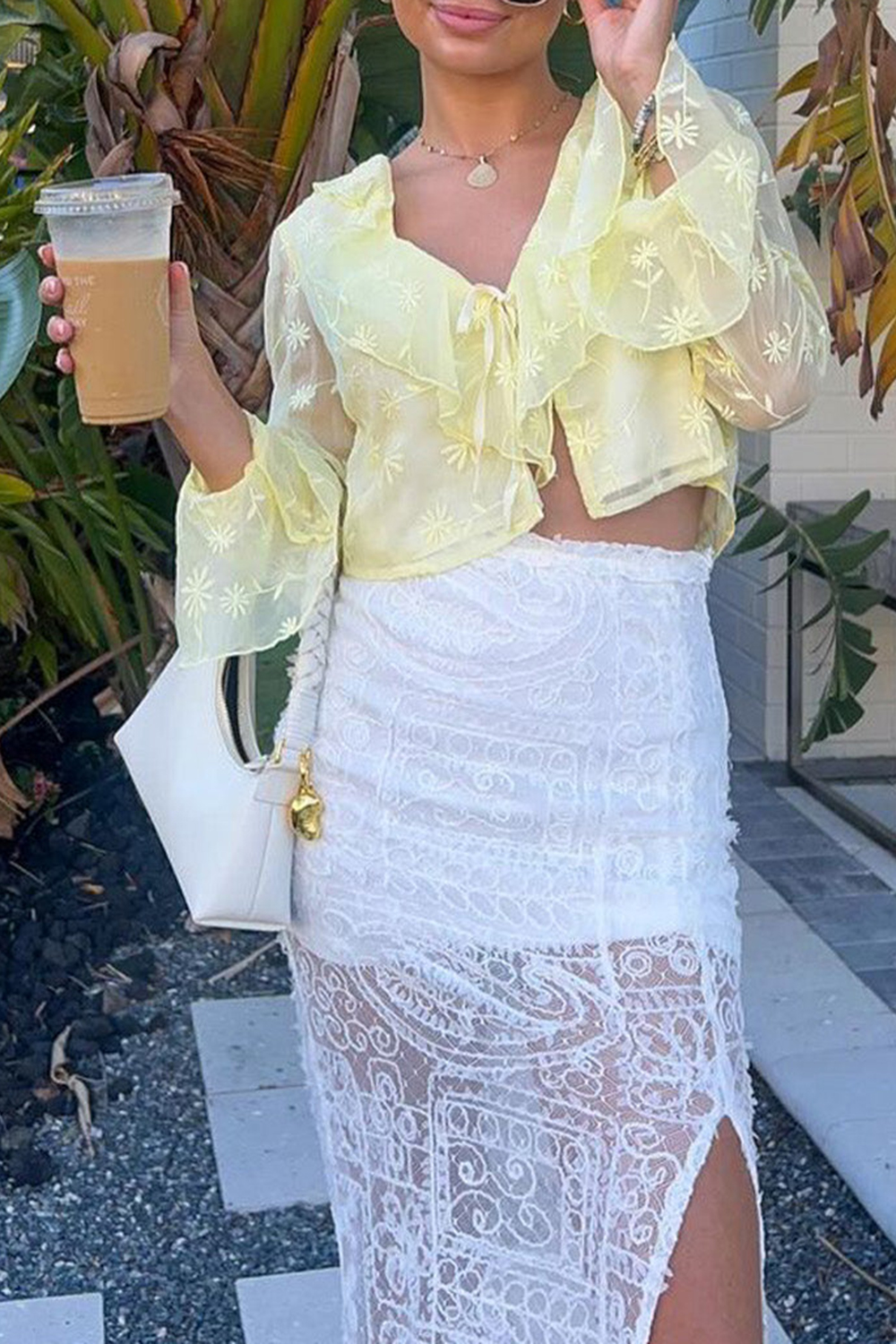 Yellow Ruffle Blouse