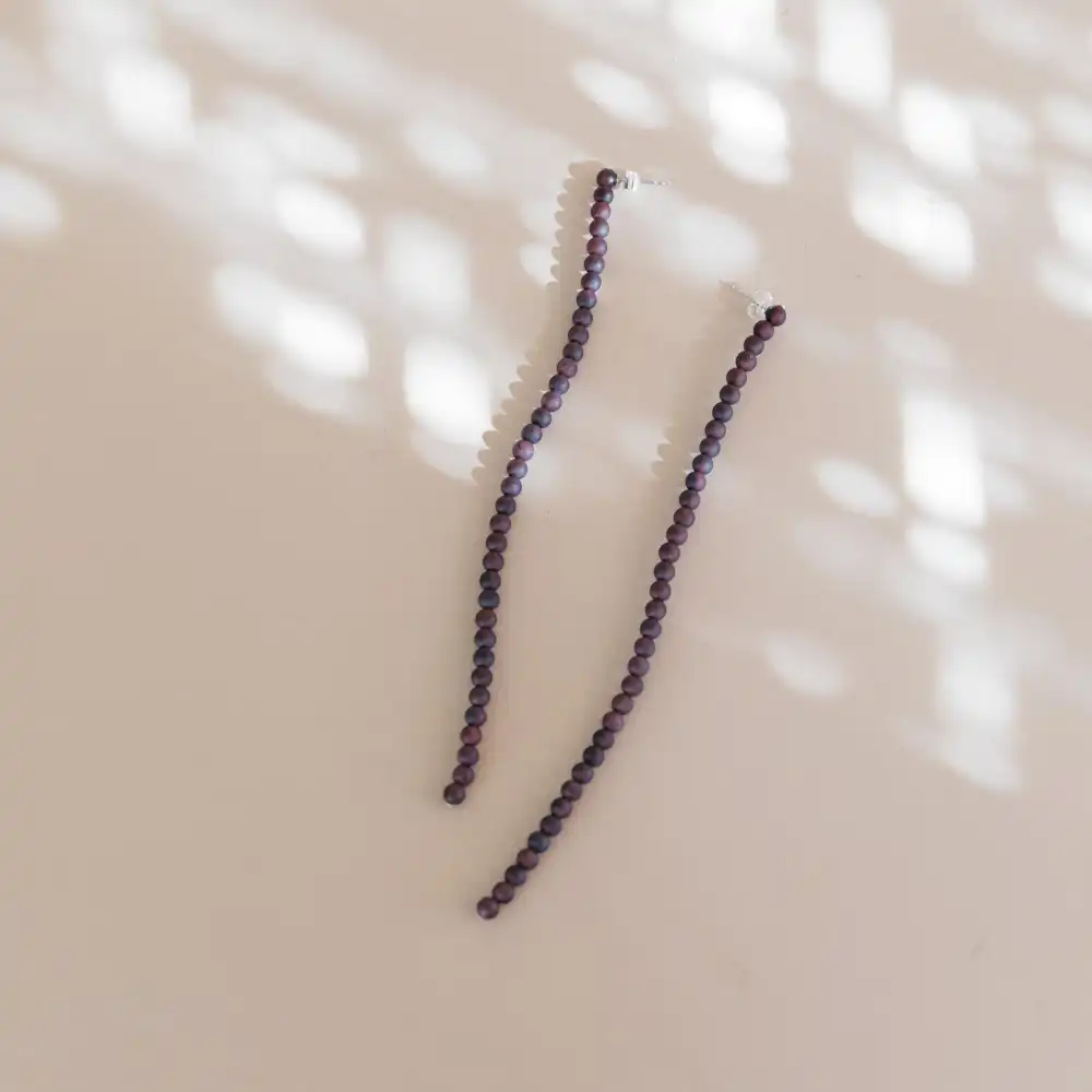 Garnet Beaded Earrings