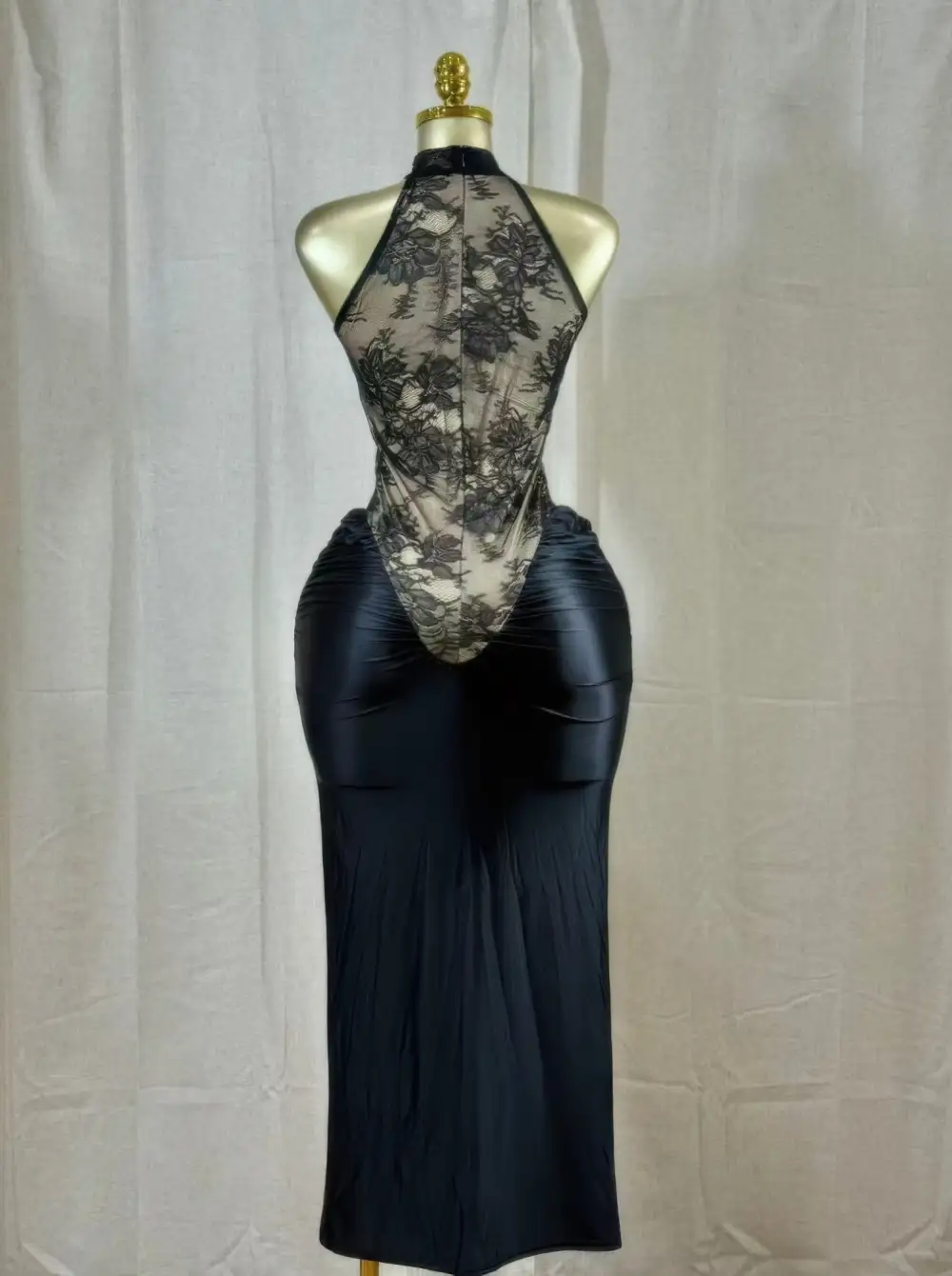 Textured Detail Lace Dress