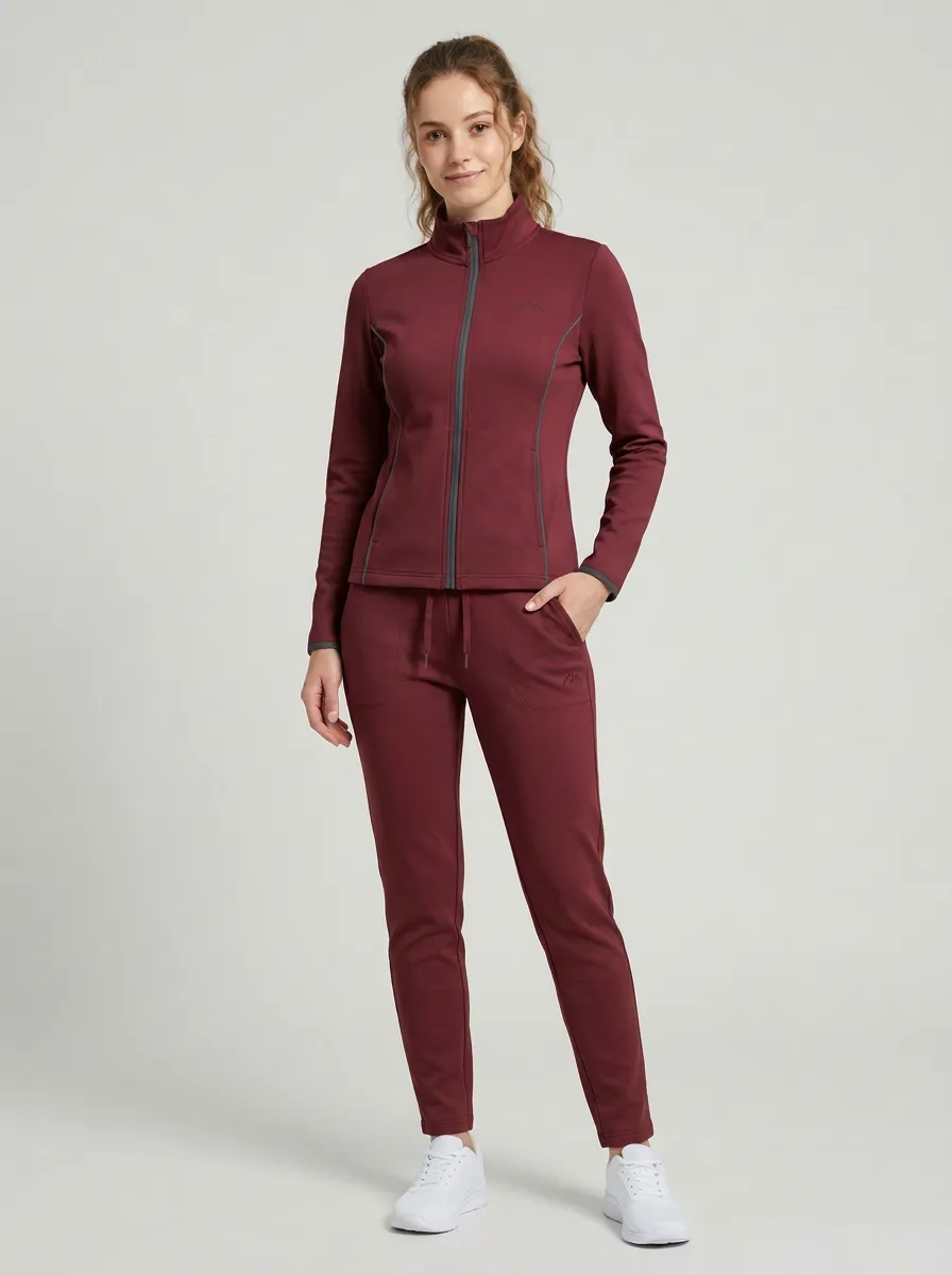 Women's Dusty Lavender Zip-Up Zip-Up Jacket & Jogger Set