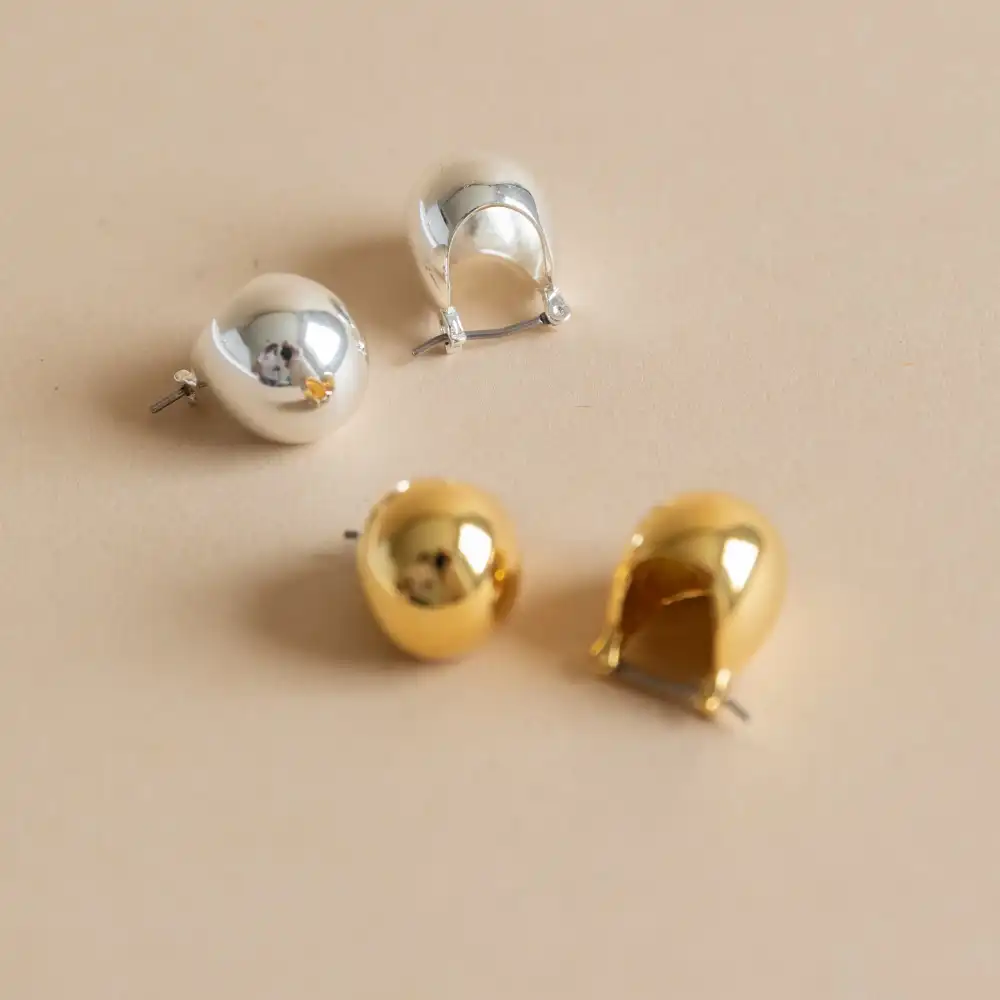 Oblong Hinge Hoop Earrings