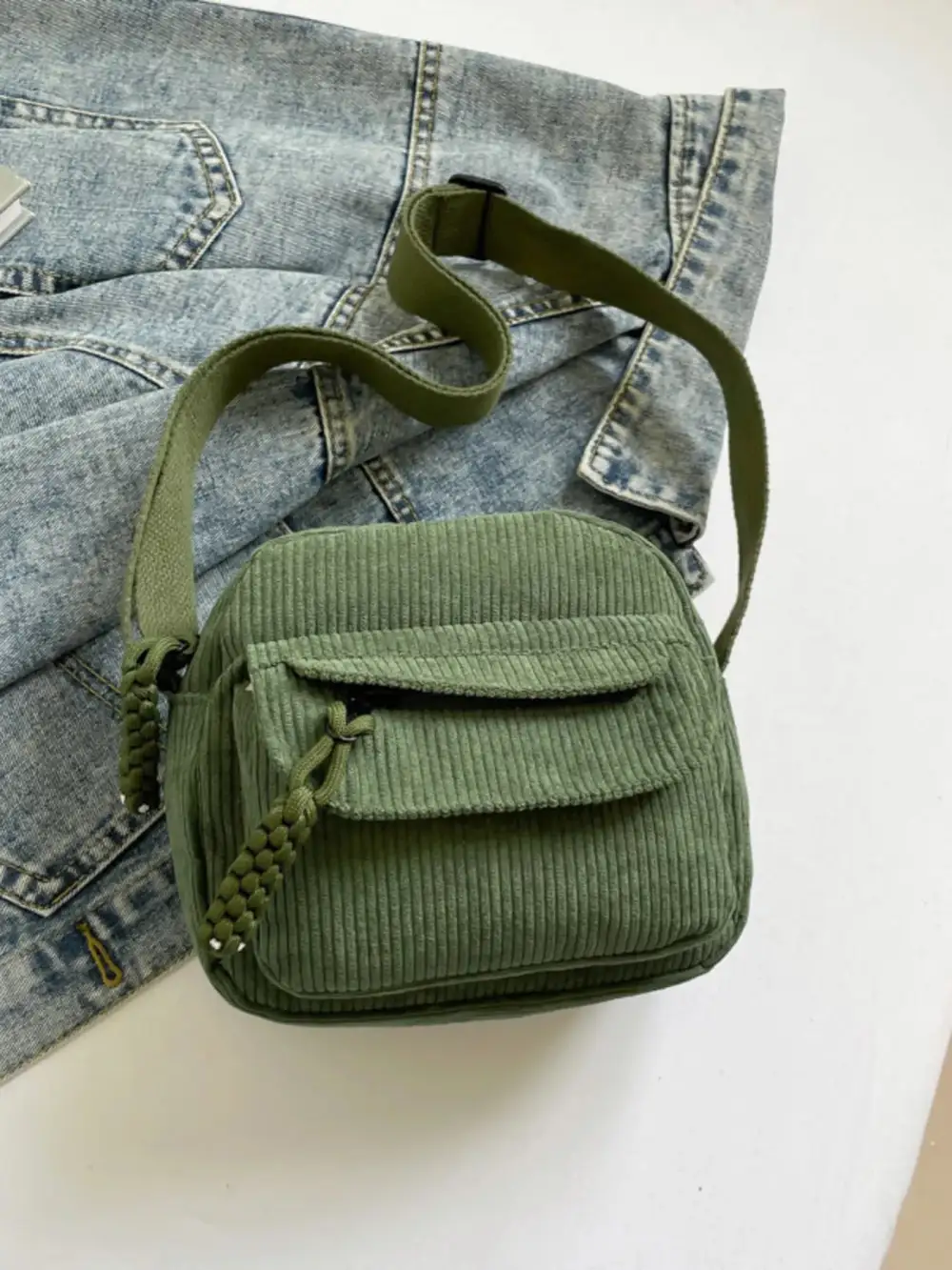 Corduroy Crossbody Bag