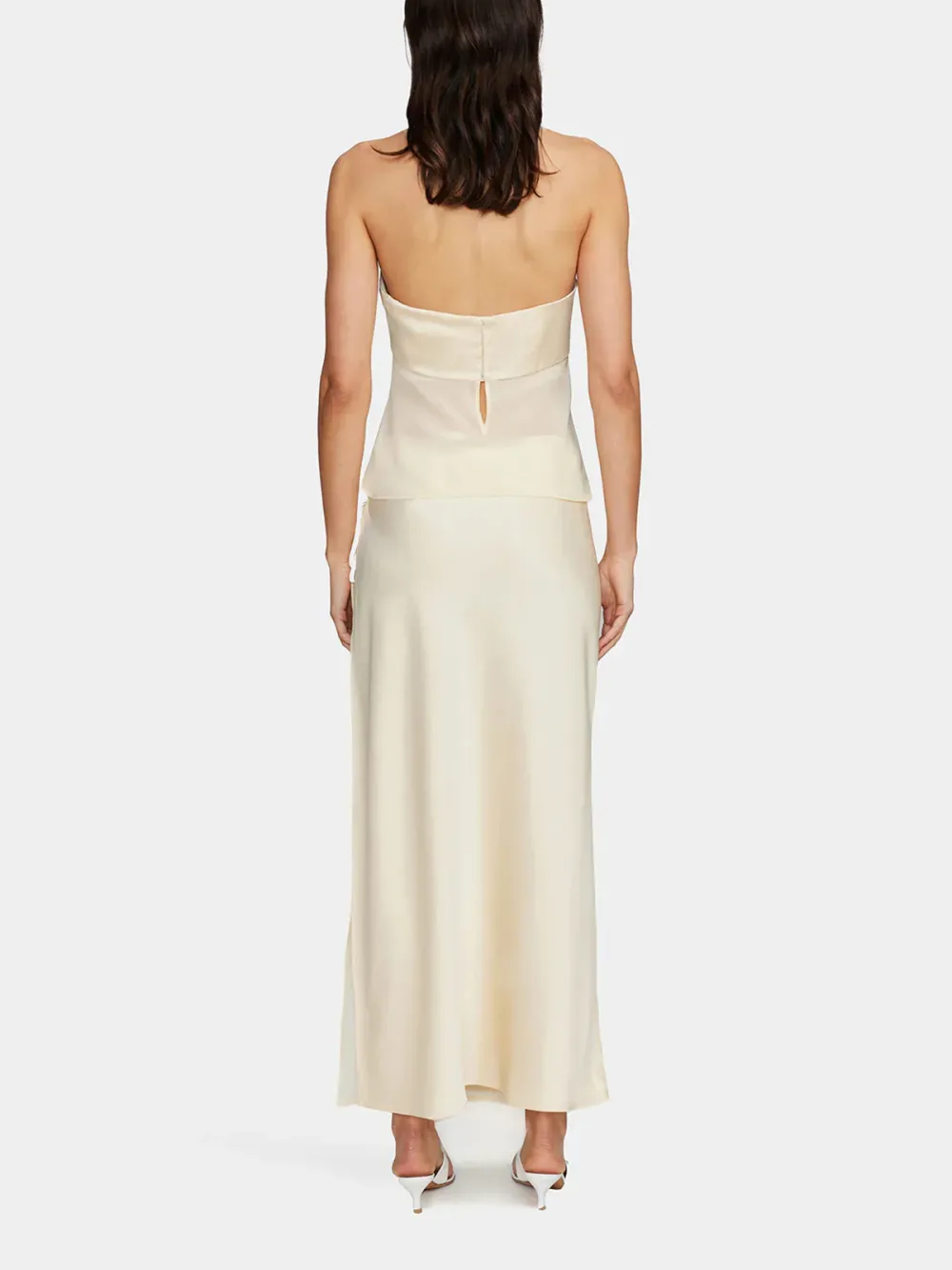 Casual Style Strapless Top Buttercream