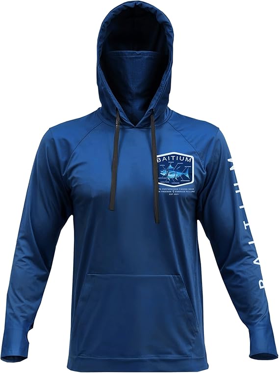 Fishing Shirts for Men Hooded Long Sleeve – UV Sun Protective T-Shirt Tee