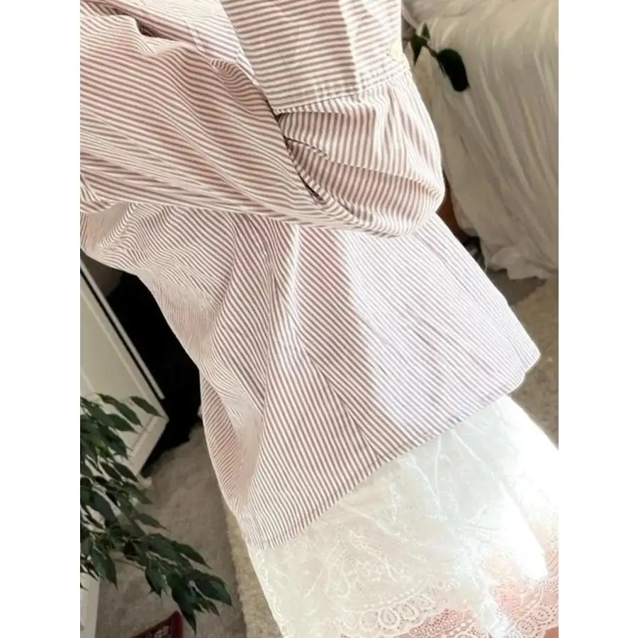 Printed Button Down Long Sleeve Shirt