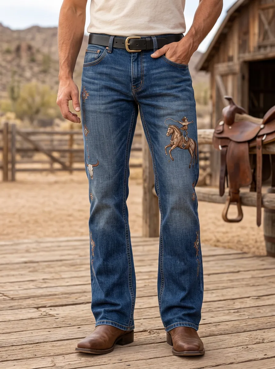 Everyday Cowboy Horse Style Men's Western Jeans