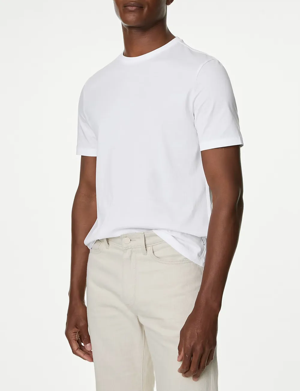Solid Color Cotton T-shirt