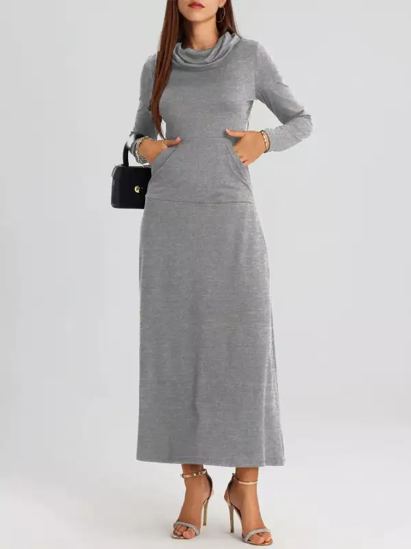 Finish Long Sleeve Midi Dress