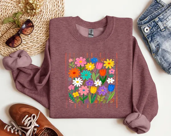 Wildflower Graphic Crewneck Sweatshirt