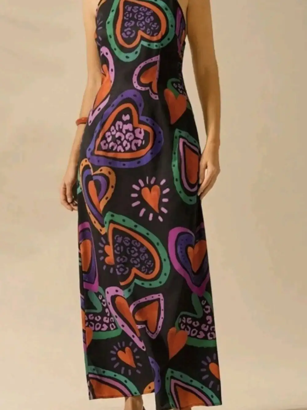Sleeveless Printed Maxi Dress