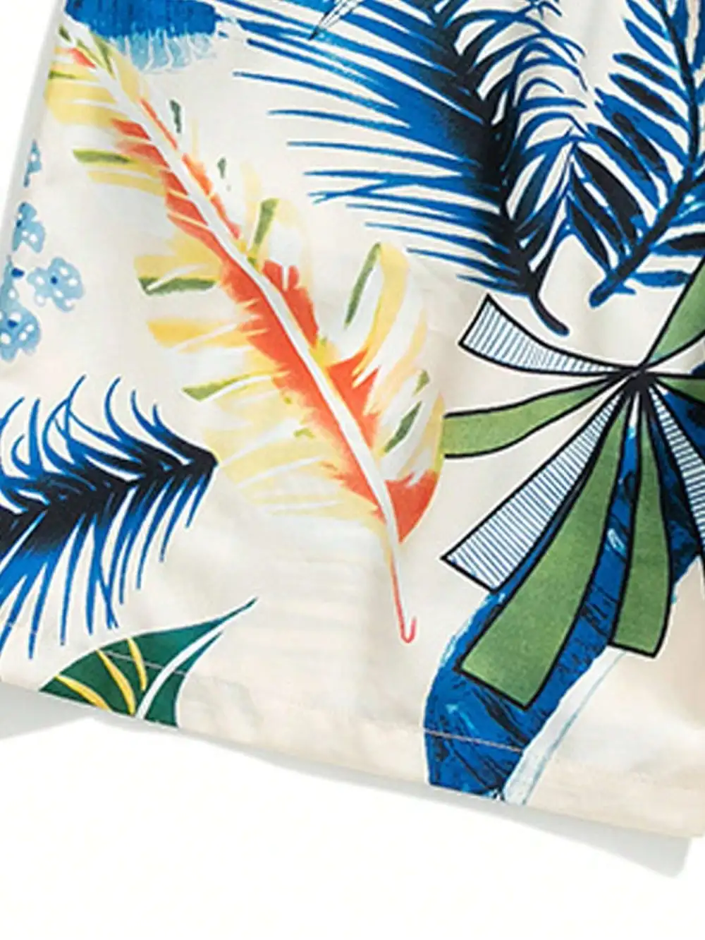 Men's Woven Fabric Drawstring Swim Trunks