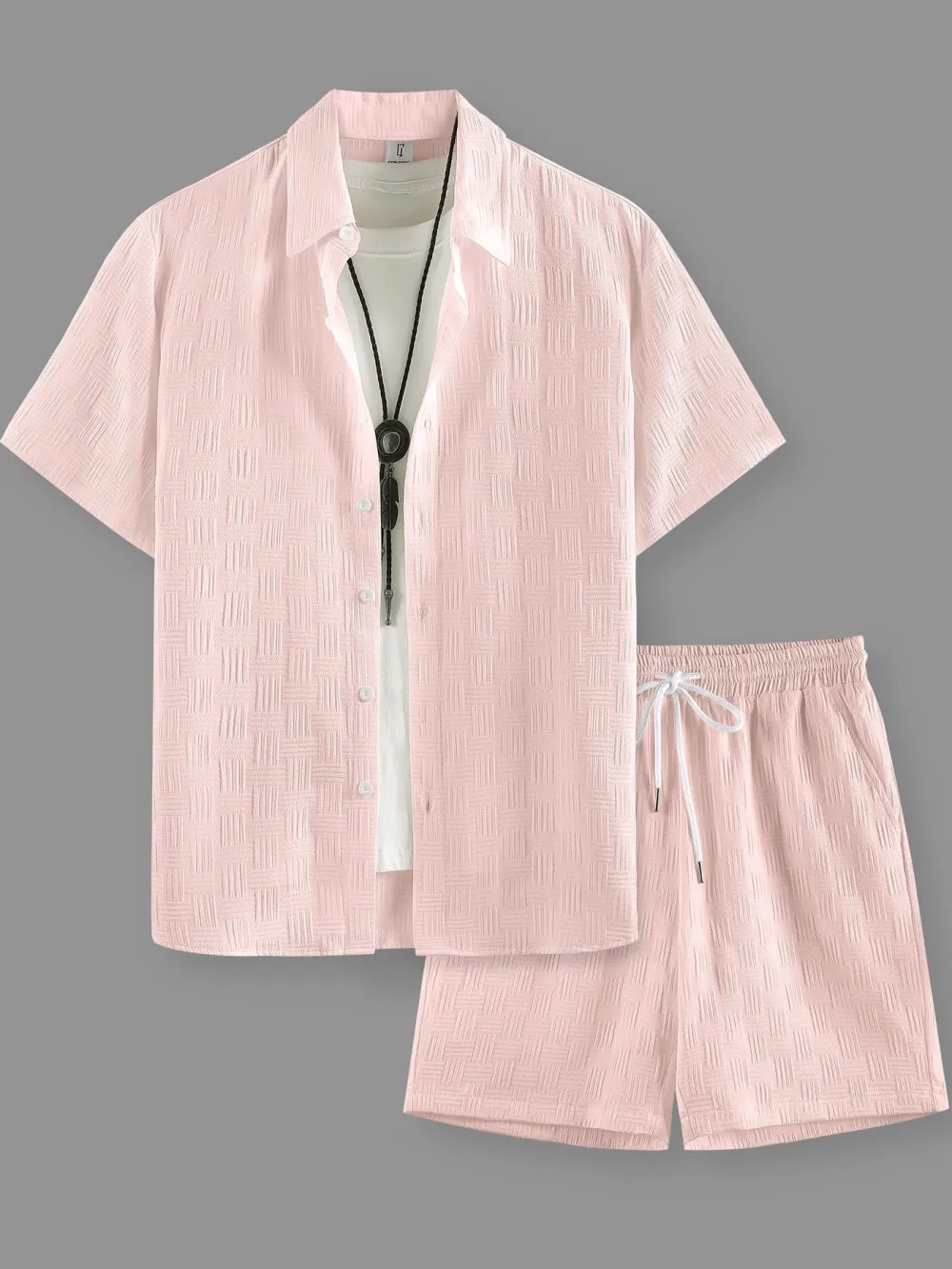 🔥 Men's Short Sleeve Pajama Two-Piece Set | Comfortable Loungewear Essential
