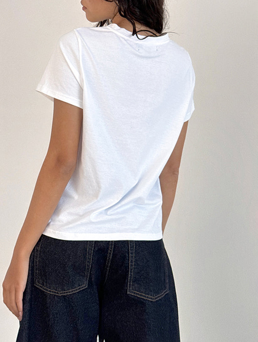 Royal Red Euro Summer White Tee