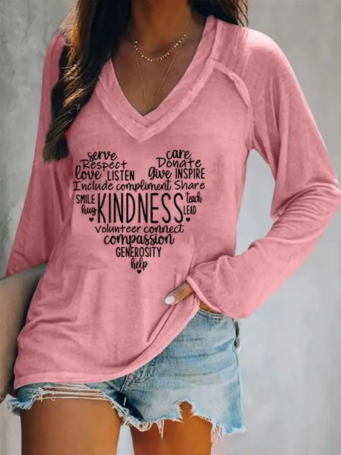 Women'S Letter Print Casual T-Shirt