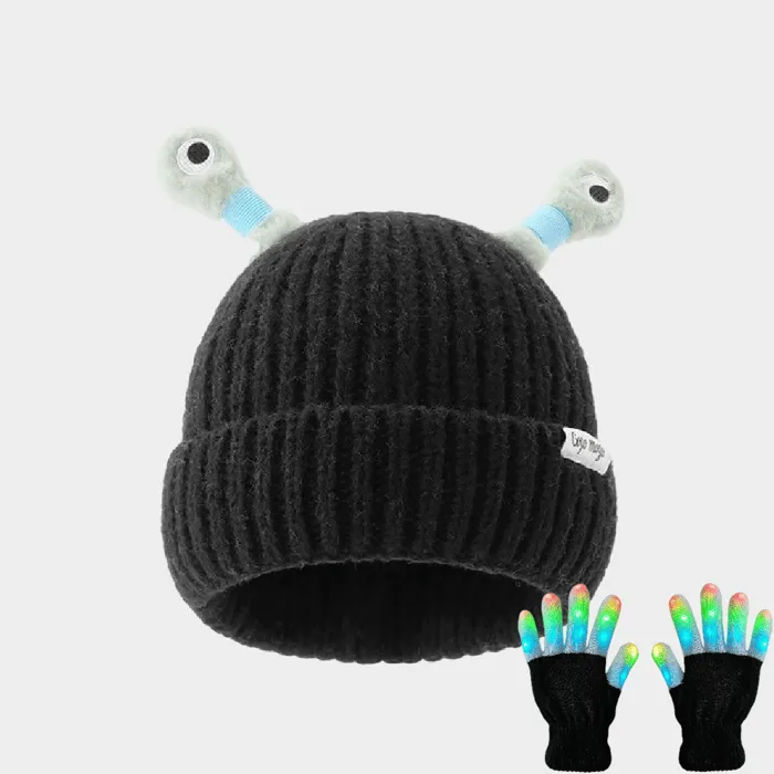 🔥Spring Hot Sale - 49% OFF🔥 Parent-Child Cute Glowing Little Monster Knit Hat
