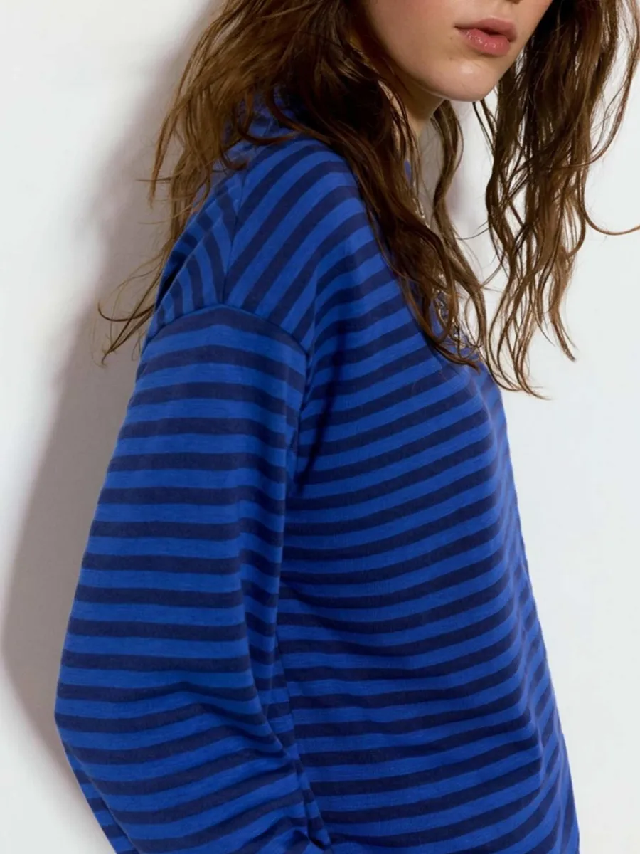 Striped Dropped Shoulder T-Shirt