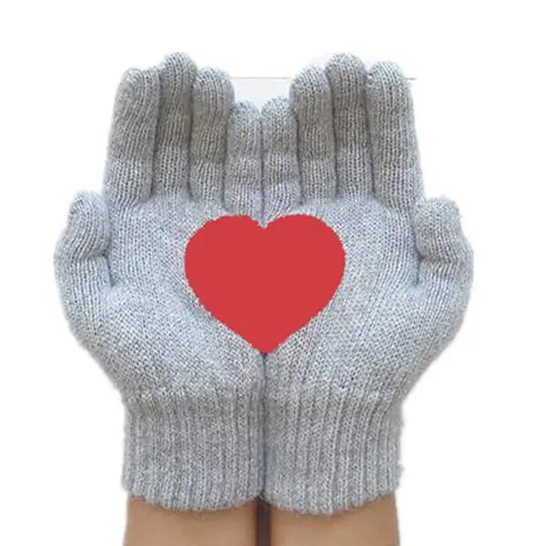 Women'S Heart Print Gloves 77819735C