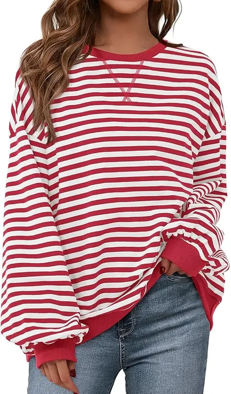 ✨ Women’s Striped Hoodie Sweatshirt – Cozy, Cute & Fall-Ready