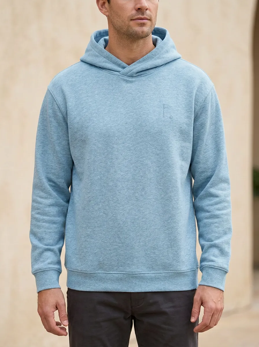Flag-Motif Embroidered Golf Casual Hoodie