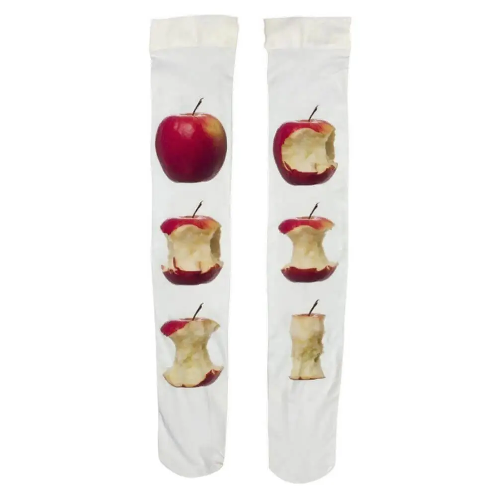 Apple Print Knee High Socks