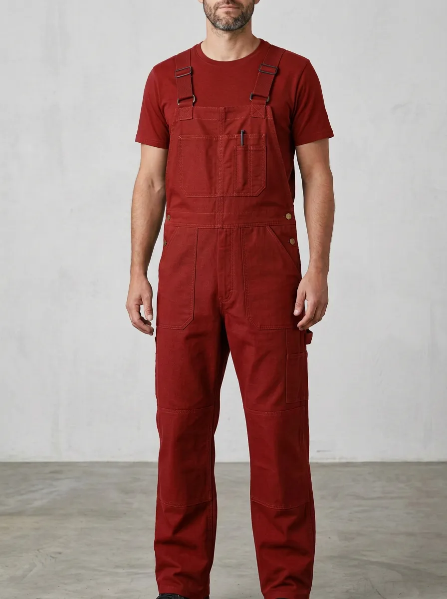 Men's Classic Canvas Bib Work Overalls