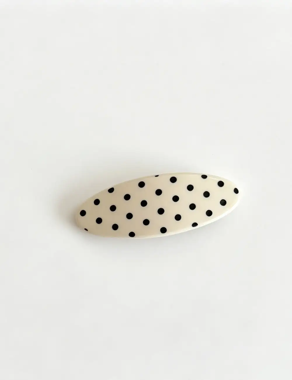 Acetate Polka Dot Oval Hair Clip