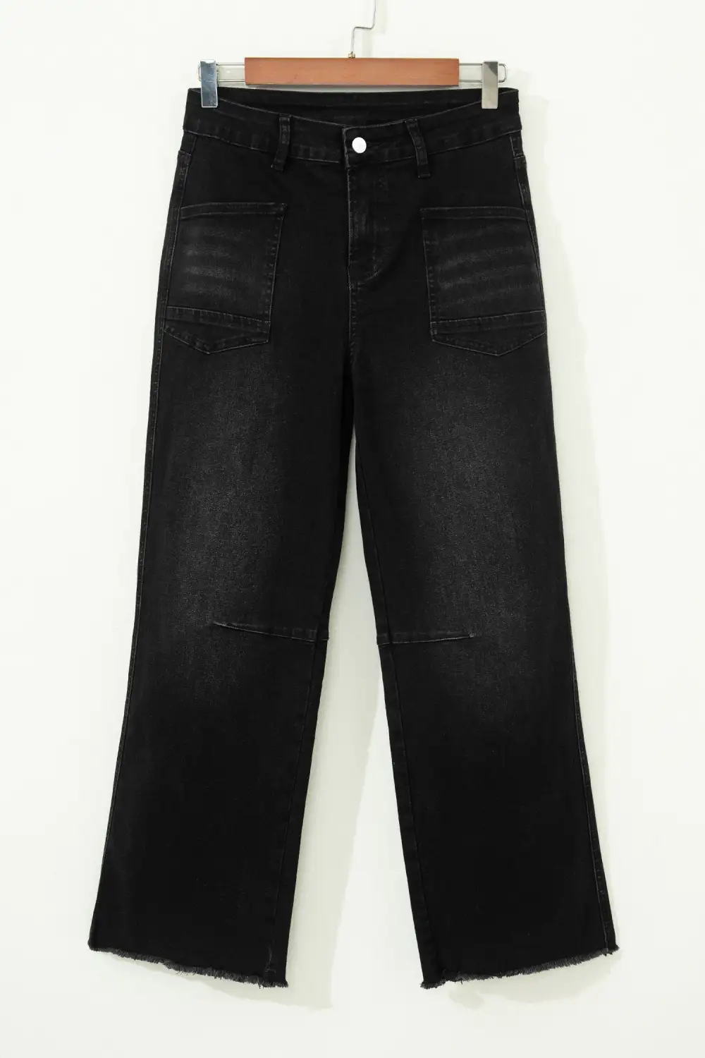 Smooth Straight Leg Denim Jeans