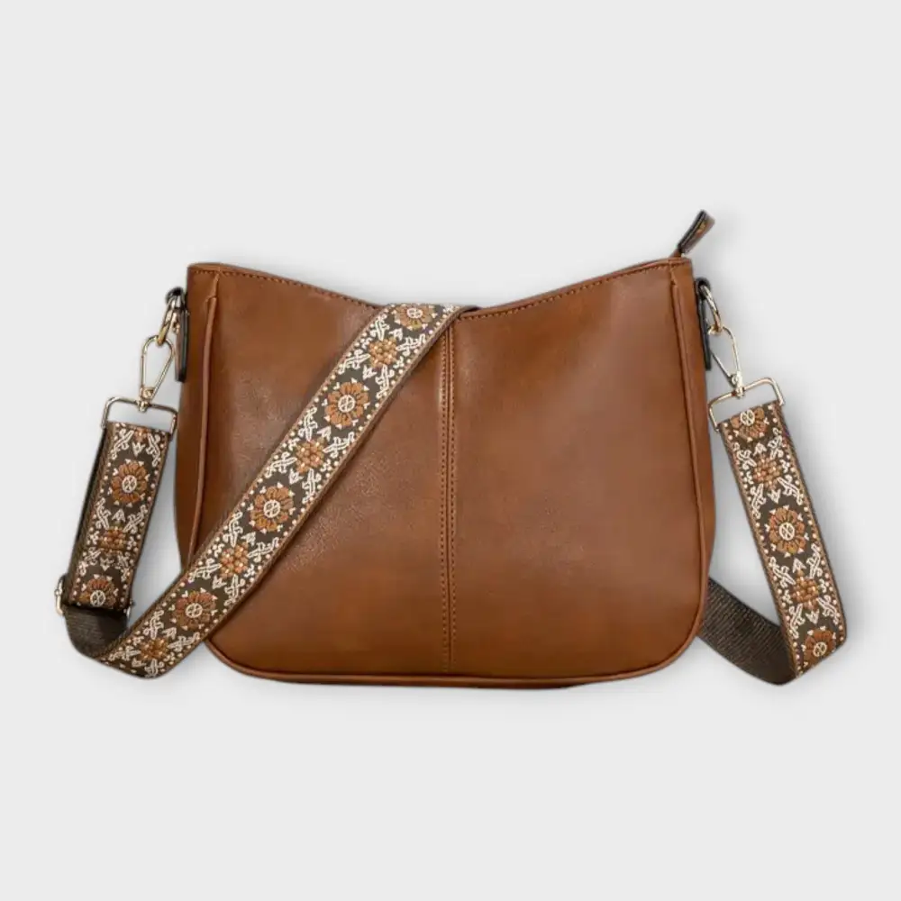 Top Handle Faux Leather Crossbody Bag