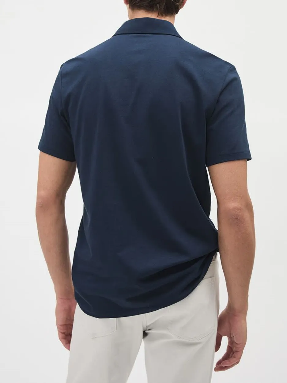Navy Blue Short-Sleeve Daily Polo