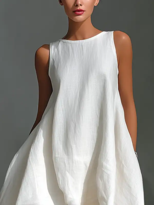 Gathered Detail Sleeveless Dress