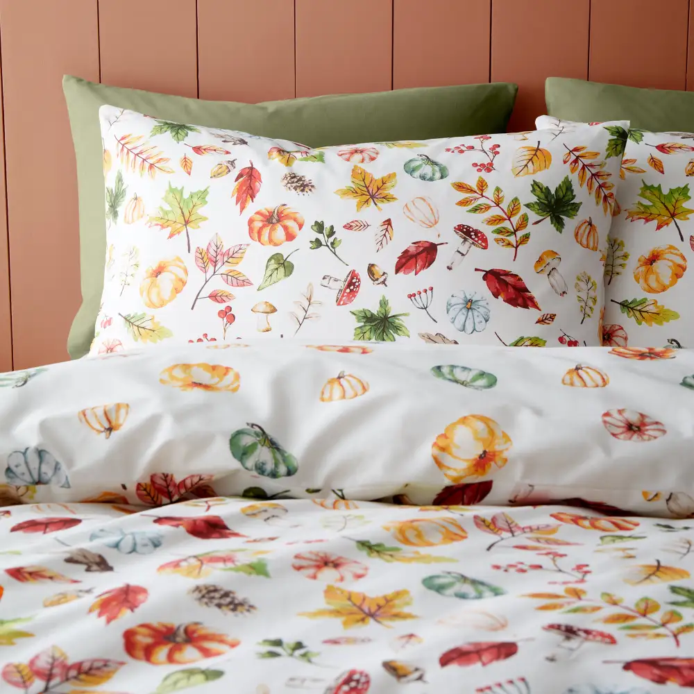 Relaxed Bedroom Reversible Printed Linen Duvet Cover Set