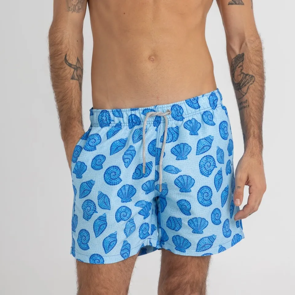 Mosaic Seashells Swim Shorts