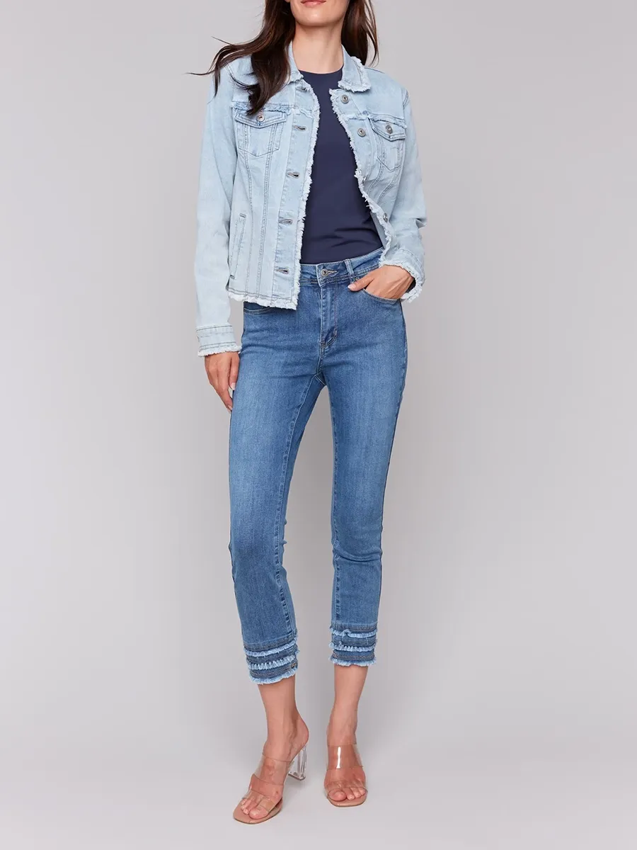 Women's Cotton Jacket With Multiple Pockets