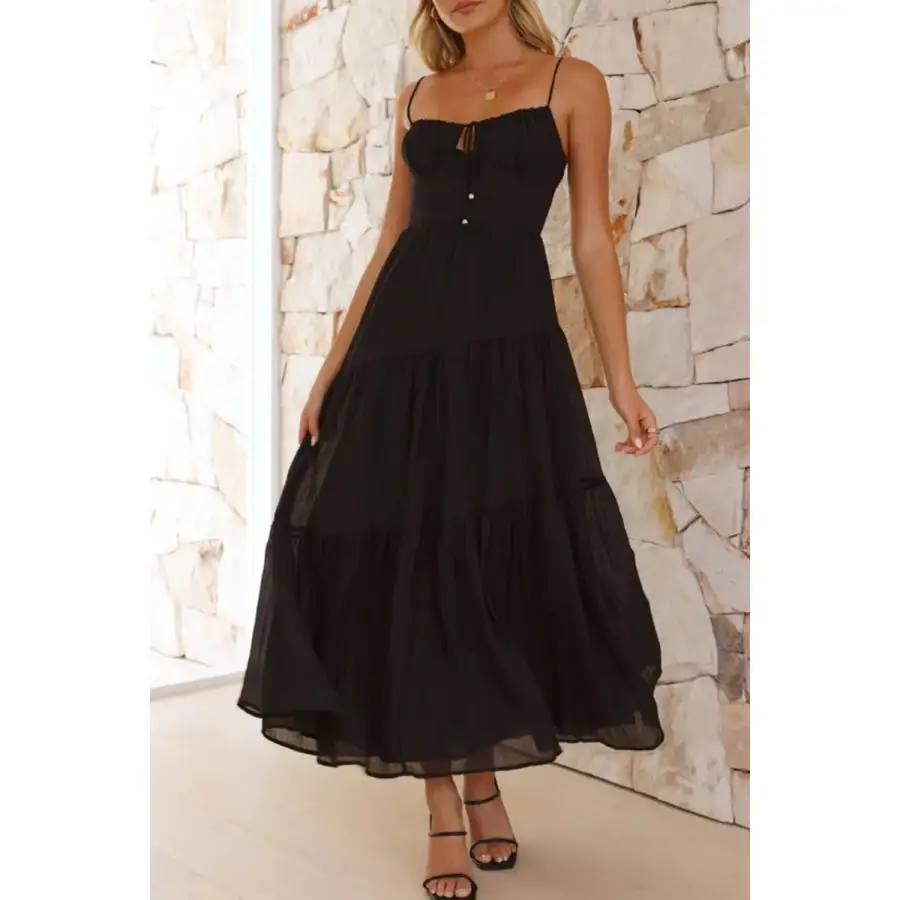Ruched Smocked Back Cami Dress