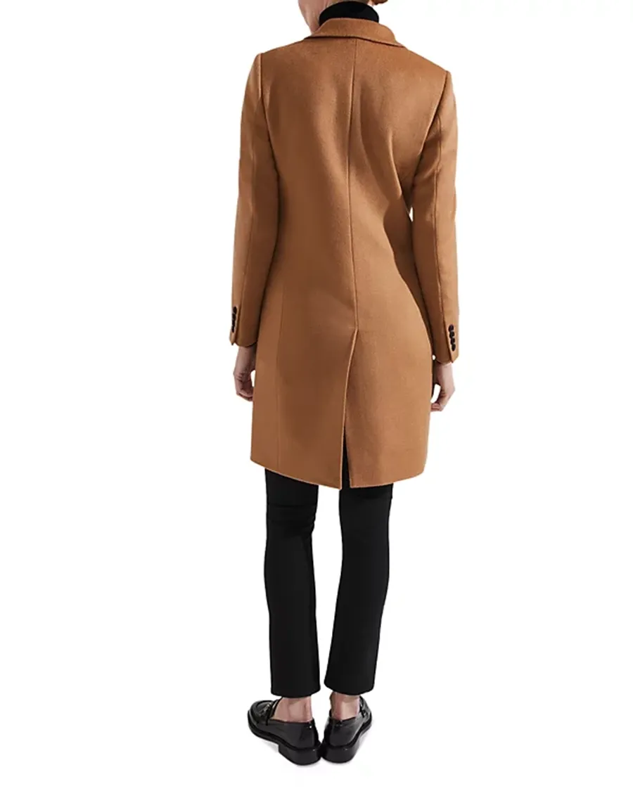 Notch Collar Long Sleeve Coat