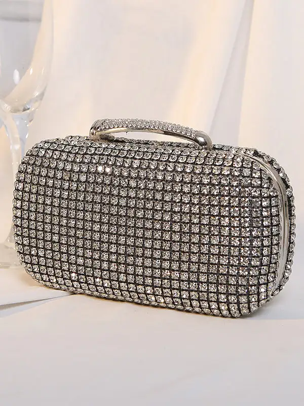 Crystal Chain Rhinestone Clutch Bag