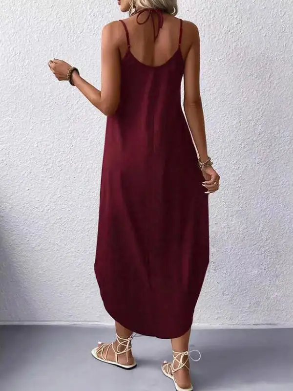 Loose Plus Neck Maxi Dress