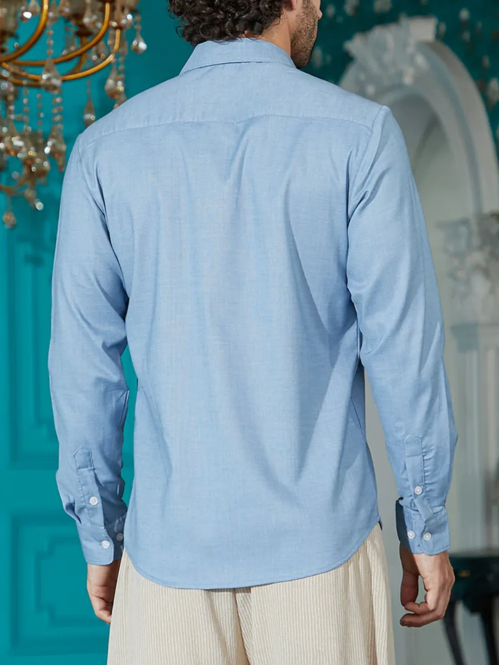 Blue Casual Style Full Sleeve Shirt
