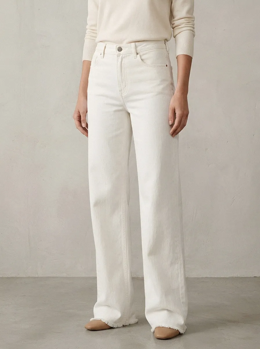 Daytime High-Rise Wide-Leg Denim Jeans