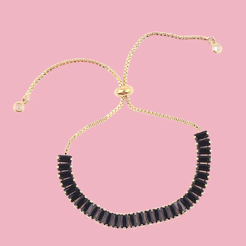 Refined Baguette-Stone Bracelet