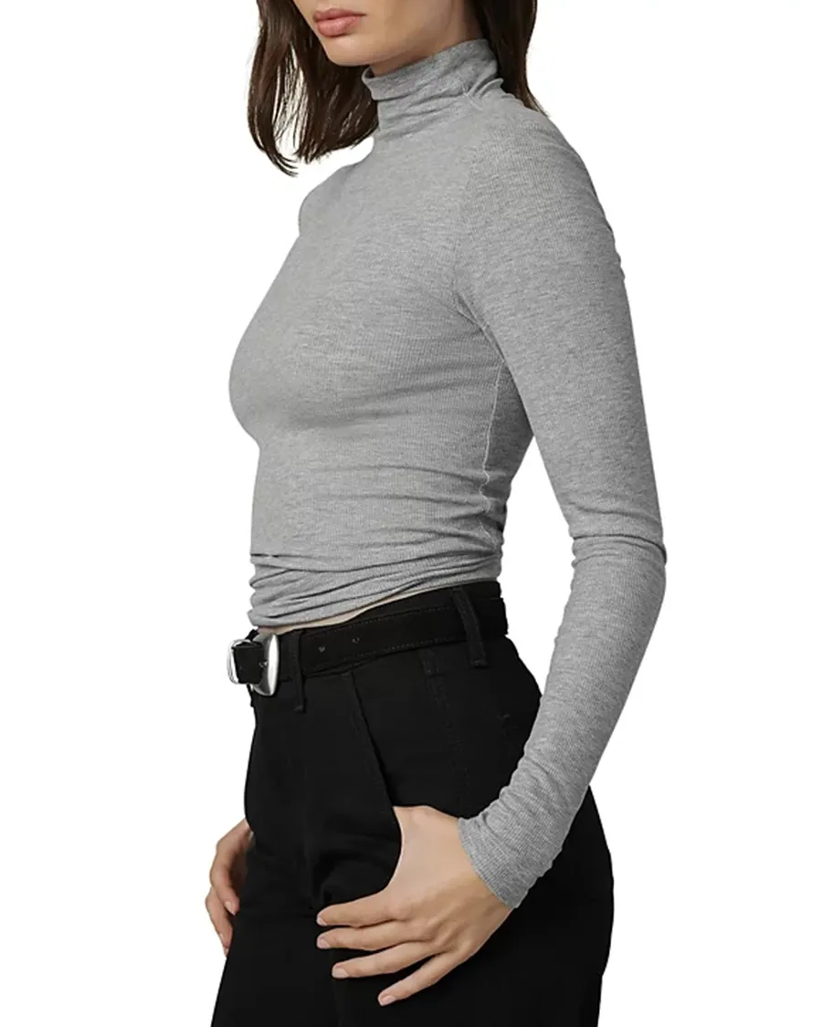 Elegant Style Long Sleeves Turtleneck Top
