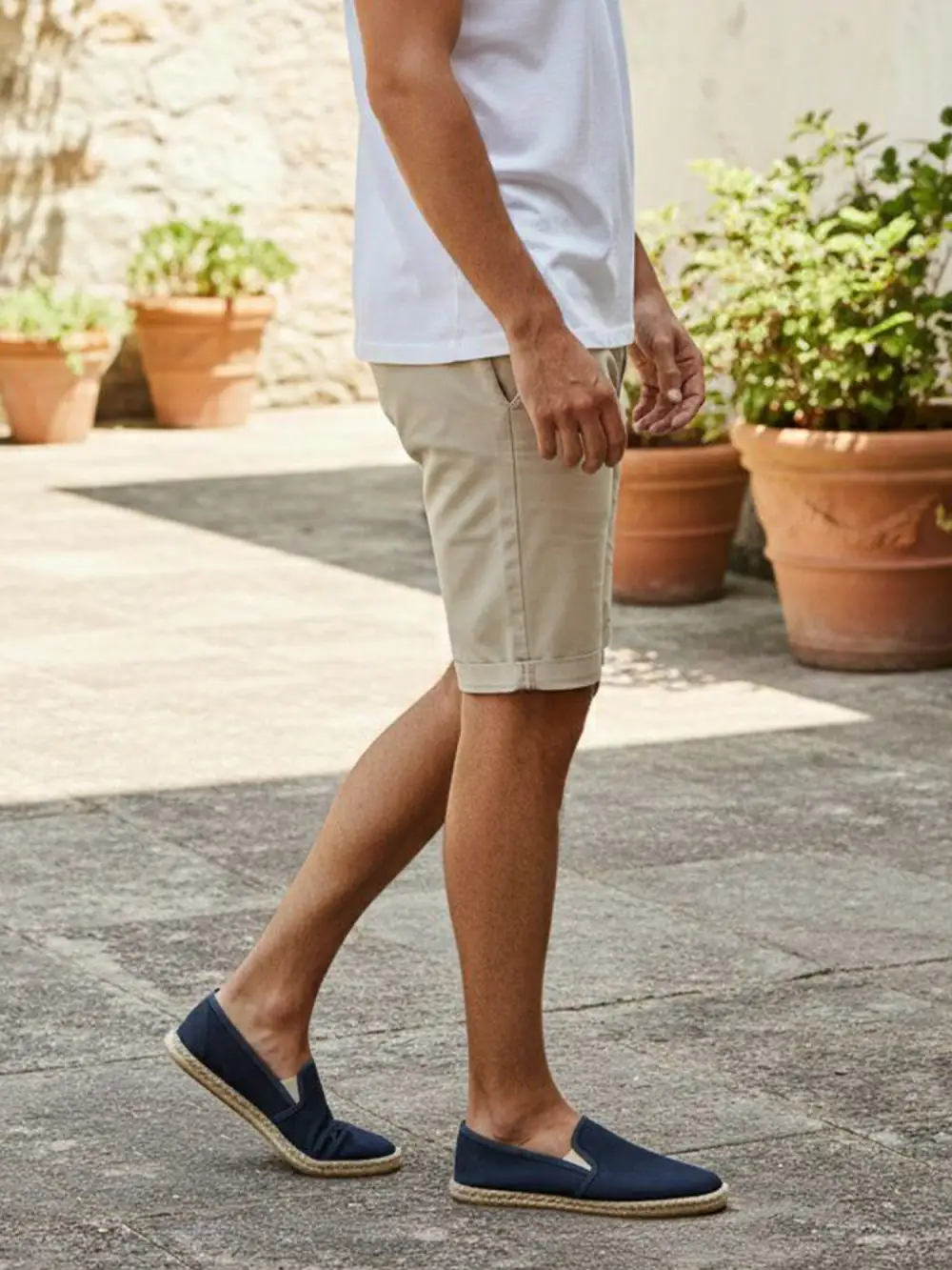 Men's Traditional Equestrian Pull On Canvas Espadrille Sandals